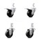 Service Caster 3 Inch Phenolic Wheel Swivel 7/8 Inch Square Stem Caster Total Lock Brakes, 2PK SCC-SQTTL20S314-PHS-78-2-S-2 - alternate 3
